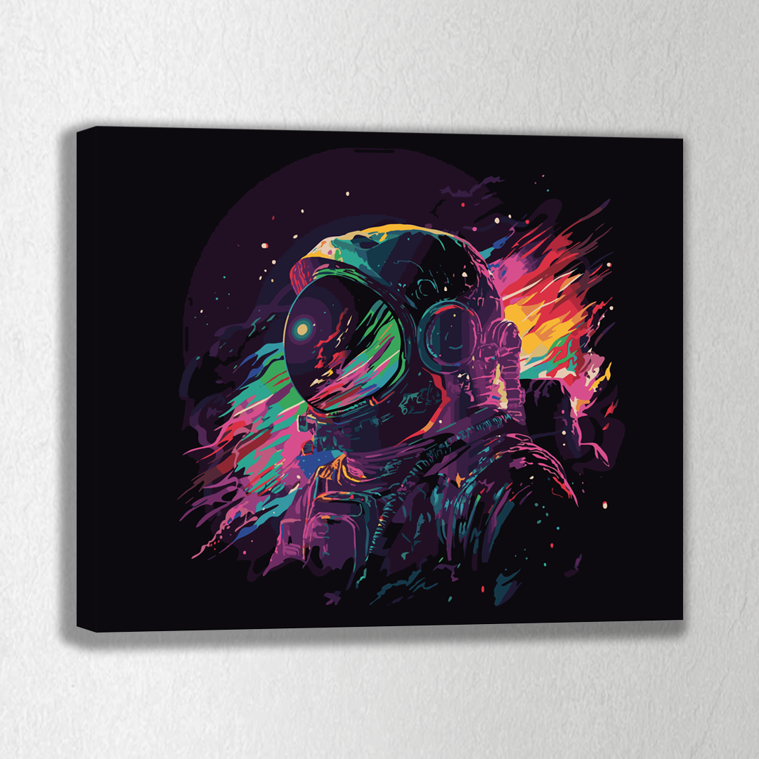 Fullcolor astronaut. Paint by numbers kit. Premium quality KitArt
