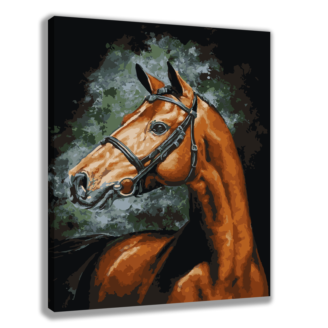 Horse. Paint by numbers kit. Premium quality KitArt