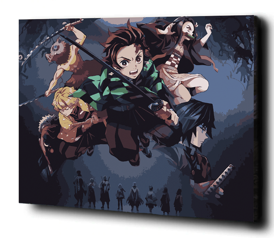 Demon Slayer. Paint by numbers kit. Premium quality KitArt