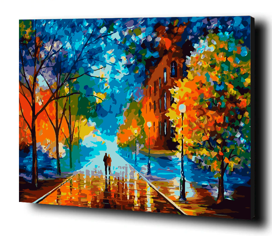 Among trees. Paint by numbers kit. Premium quality KitArt