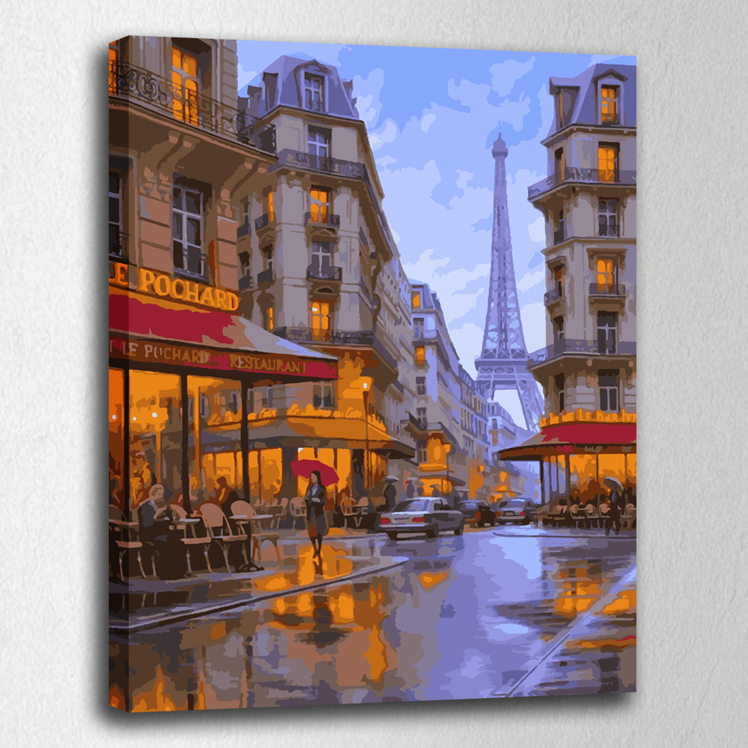 Afternoon in Paris. Paint by numbers kit. Premium quality KitArt
