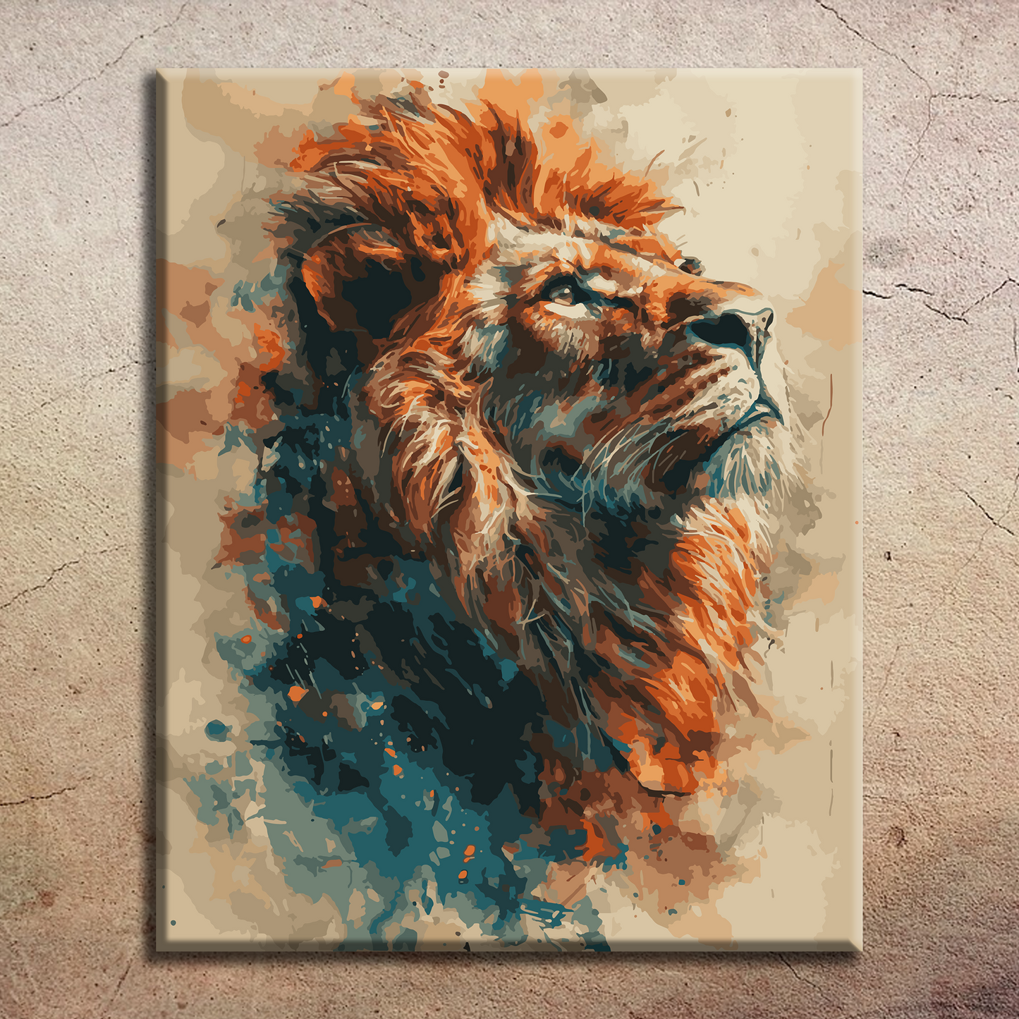 Lion. Paint by numbers kit. Premium quality KitArt