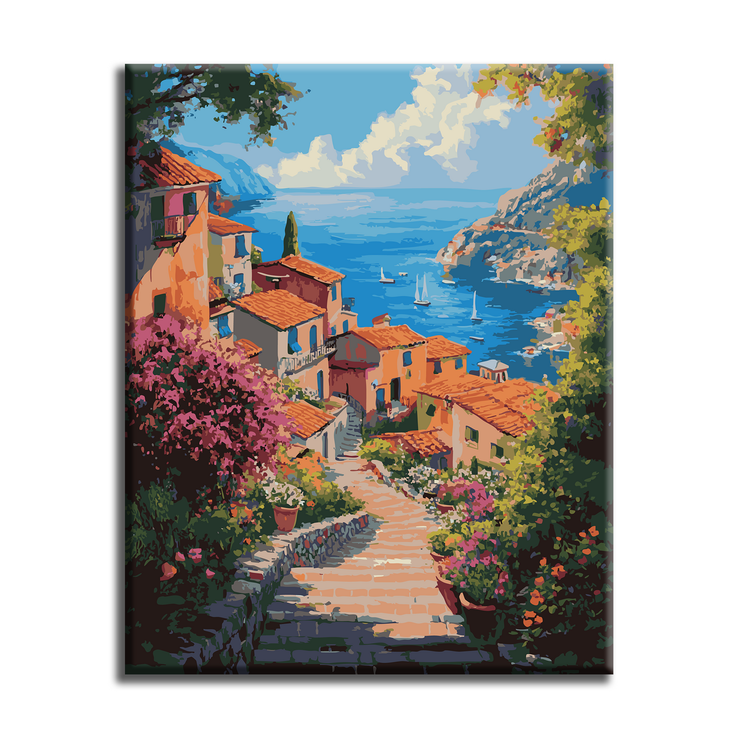 Costa Toscana. Paint by numbers kit. Premium quality KitArt