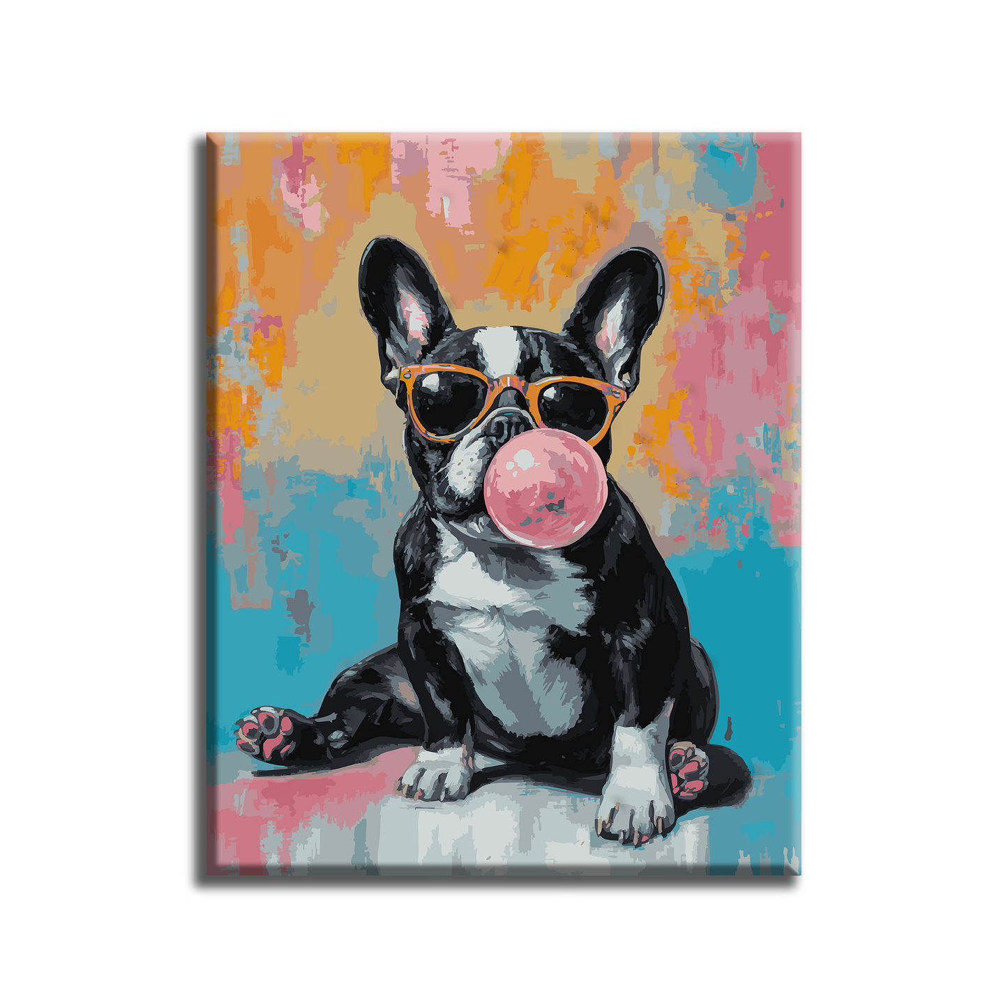 Pop French Bulldog. Paint by numbers kit. Premium quality KitArt