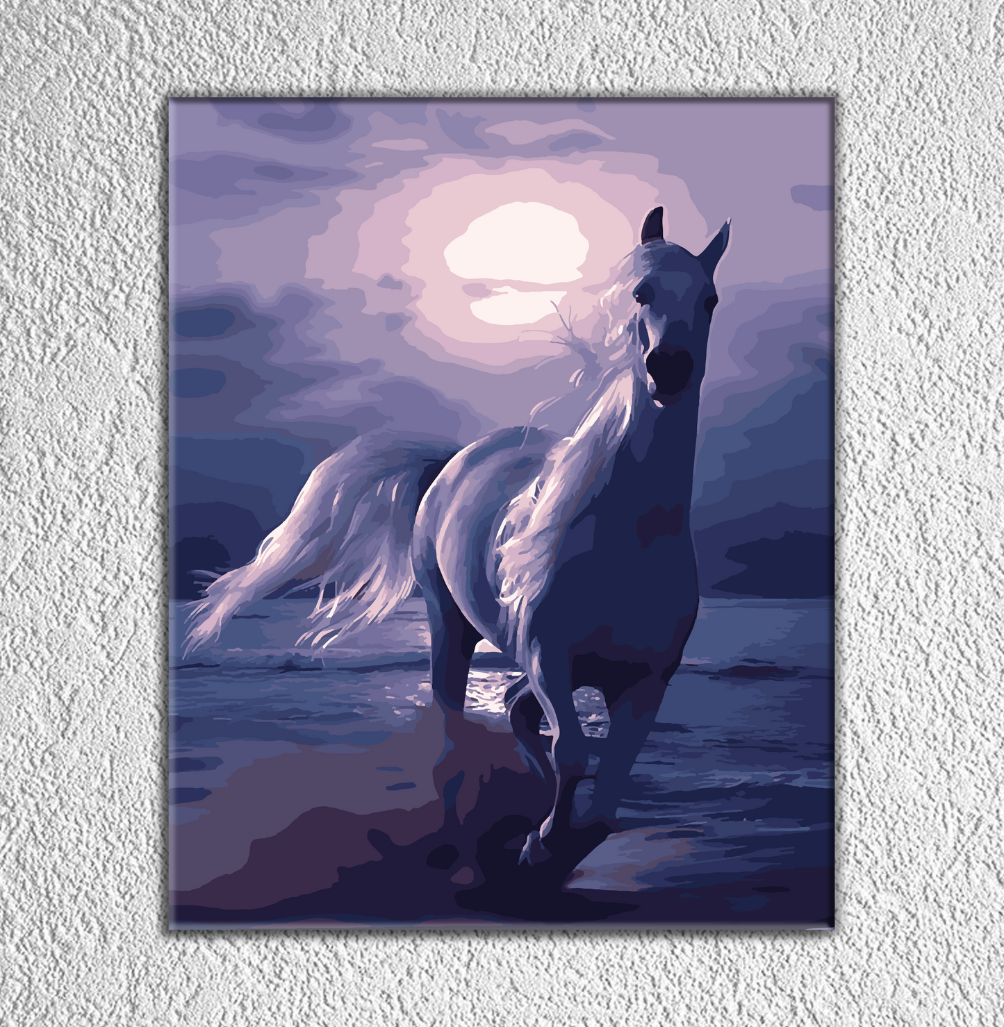 Purple Horse. Paint by numbers kit. Premium quality KitArt