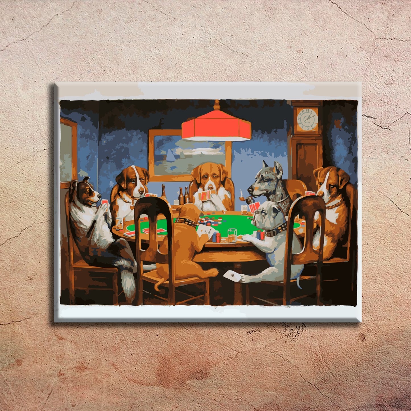 Dogs playing poker