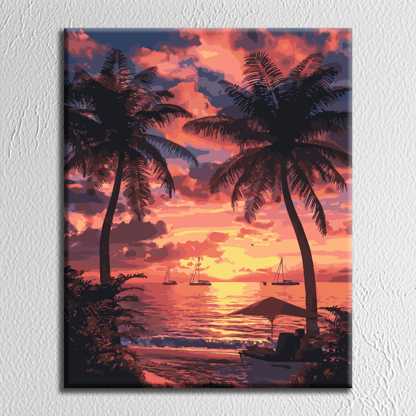 Sundown. Paint by numbers kit. Premium quality KitArt