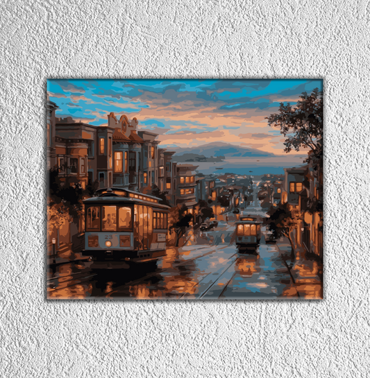 San Francisco. Paint by numbers kit. Premium quality KitArt