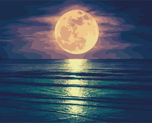 Moon and Sea
