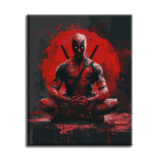 Deadpool 2. Paint by numbers kit. Premium quality KitArt