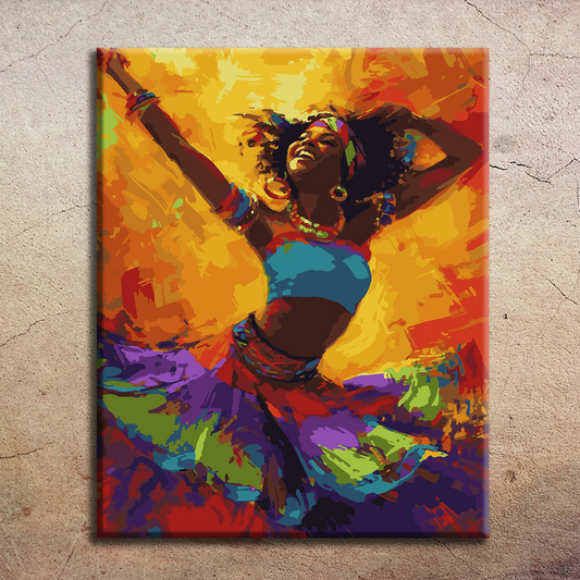 African Dance. Paint by numbers kit. Premium quality KitArt