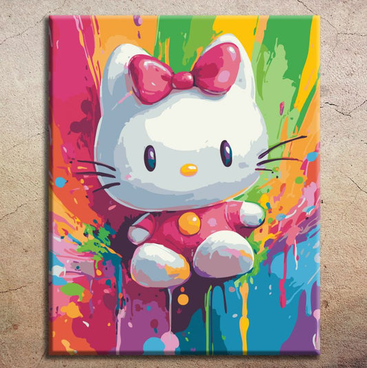 Cute Cat. Paint by numbers kit. Premium quality KitArt