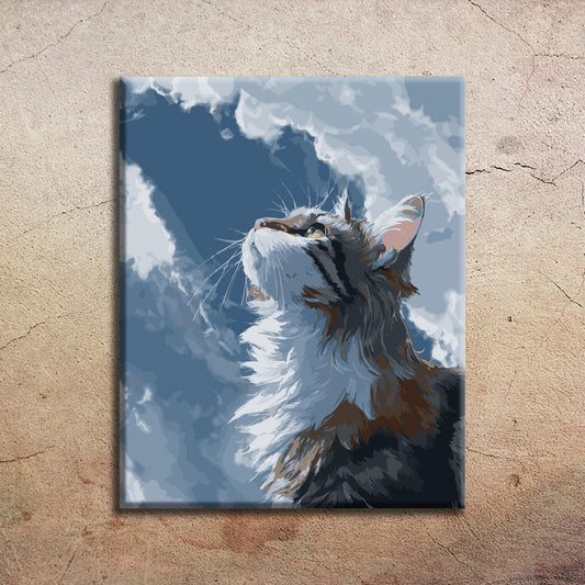 Cat looking at the sky