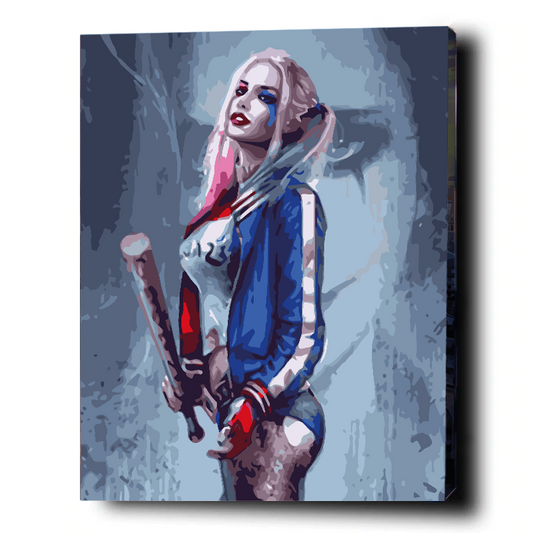 Harley Queen. Paint by numbers kit. Premium quality KitArt