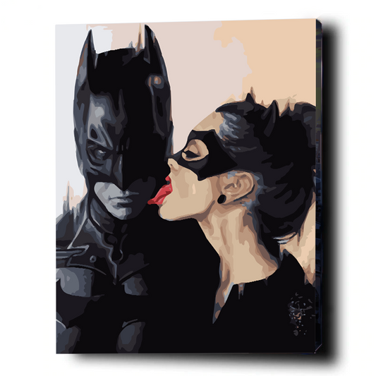 Batman & Catwoman. Paint by numbers kit. Premium quality KitArt