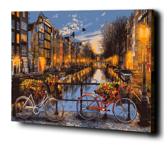 Amsterdam. Paint by numbers kit. Premium quality KitArt