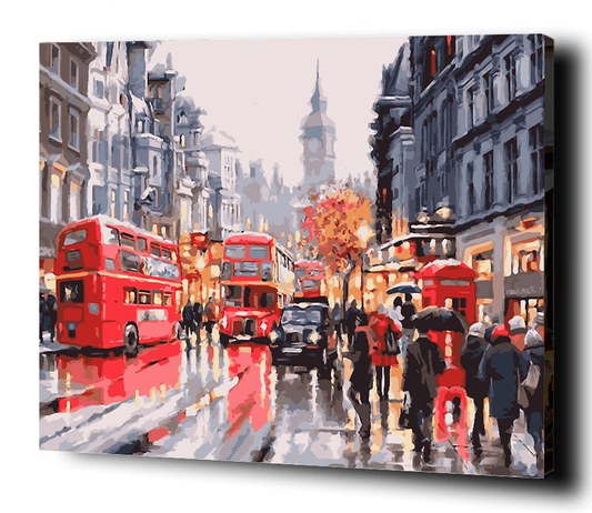 London. Paint by numbers kit. Premium quality KitArt