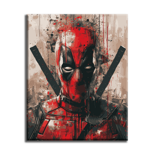 Deadpool. Paint by numbers kit. Premium quality KitArt