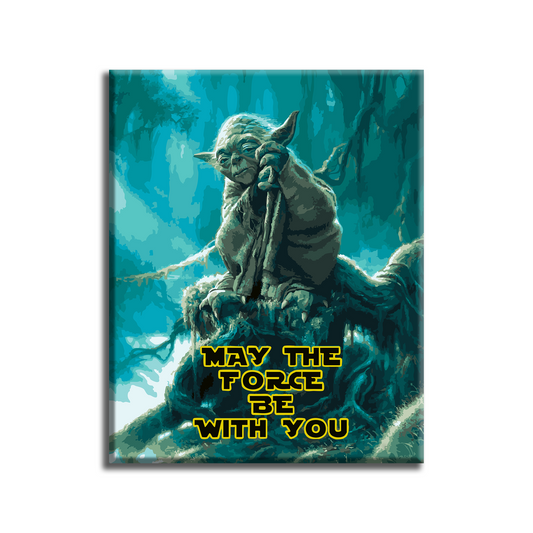 Poster Yoda. Paint by numbers kit. Premium quality KitArt