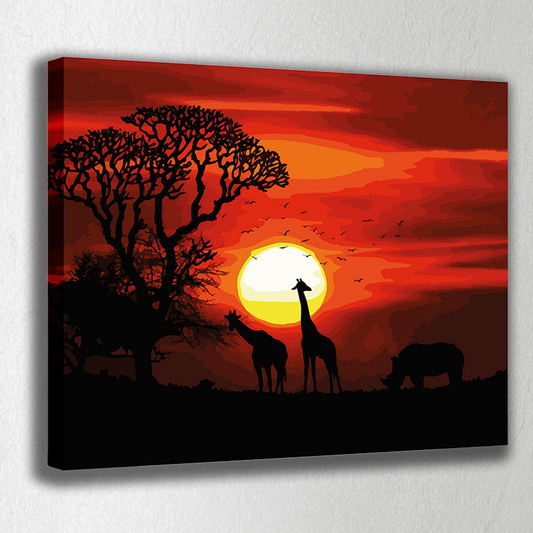 Africa. Paint by numbers kit. Premium quality KitArt