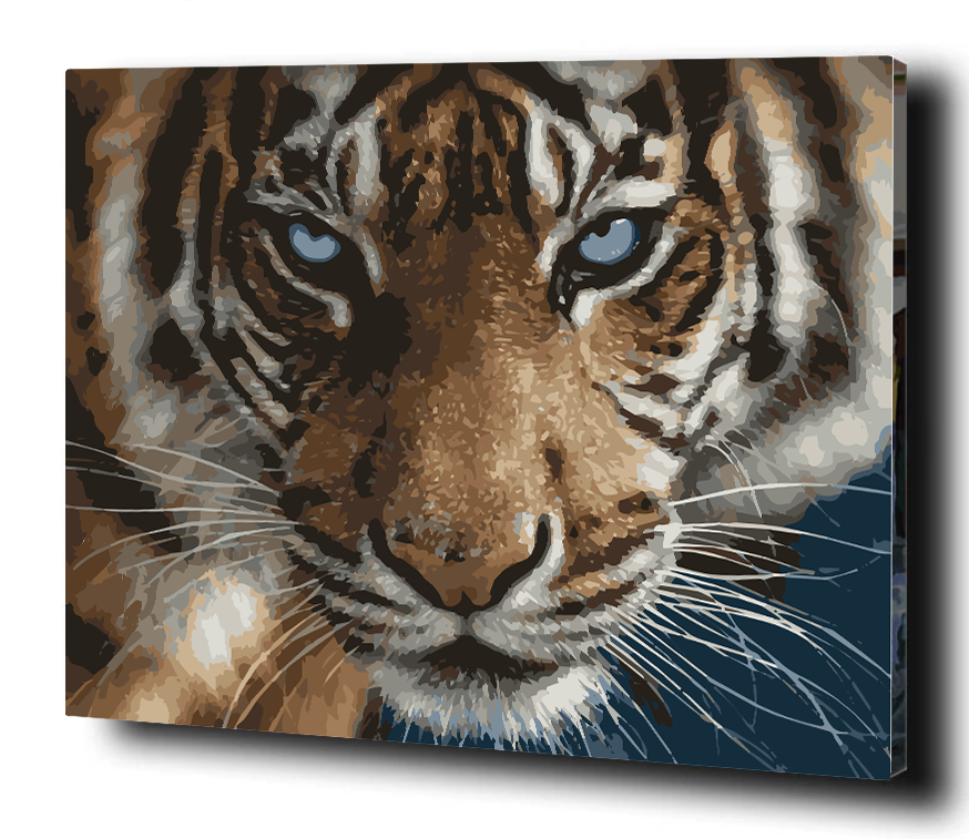 Tiger. Paint by numbers kit. Premium quality KitArt