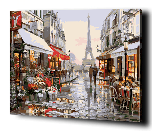 Paris. Paint by numbers kit. Premium quality KitArt