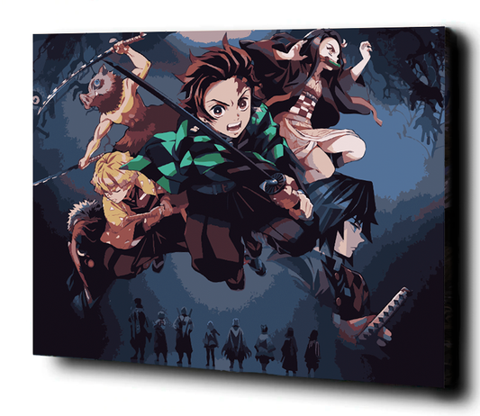Demon Slayer. Paint by numbers kit. Premium quality KitArt