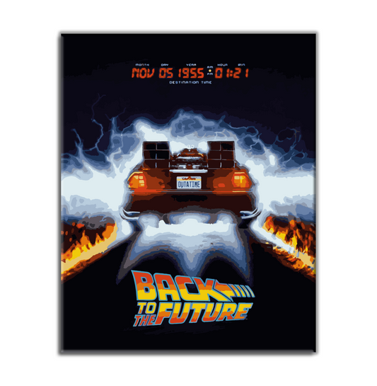 Back to the future. Paint by numbers kit. Premium quality KitArt