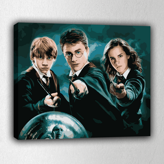 Harry Potter & friends. Paint by numbers kit. Premium quality KitArt