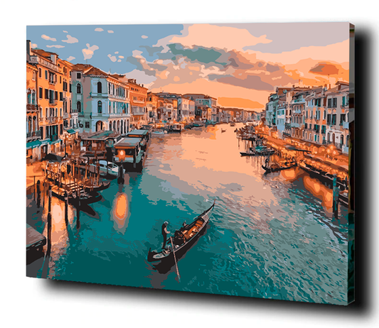 Grand Canal Venice. Paint by numbers kit. Premium quality KitArt