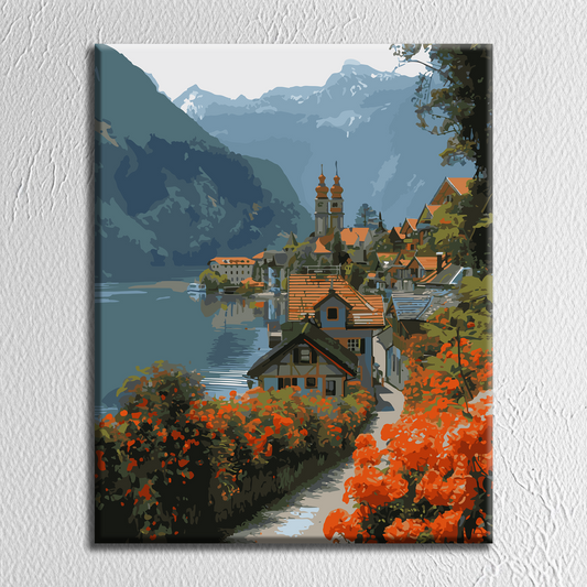 Swiss Alps. Paint by numbers kit. Premium quality KitArt