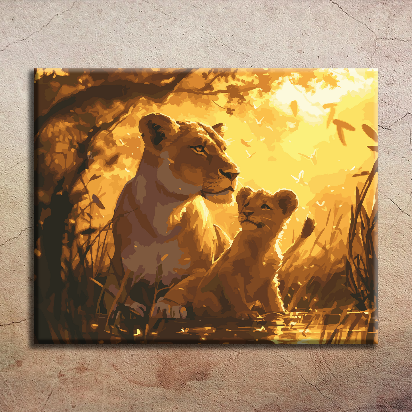 Lioness. Paint by numbers kit. Premium quality KitArt