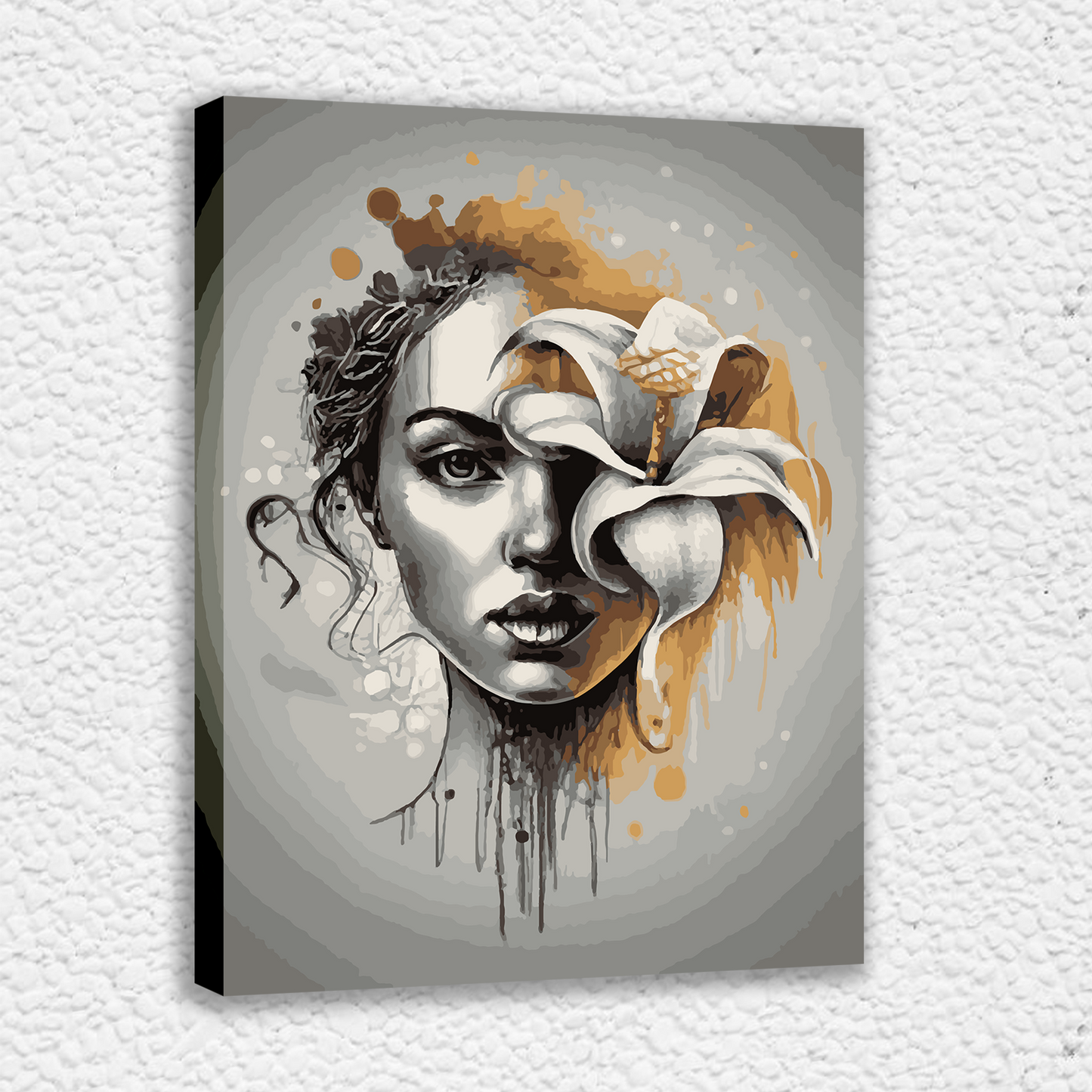 Woman with Calla. Paint by numbers kit. Premium quality KitArt