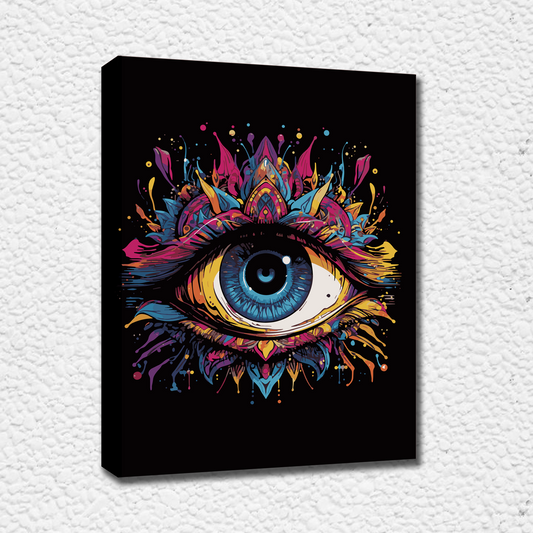 Colorful eye. Paint by numbers kit. Premium quality KitArt