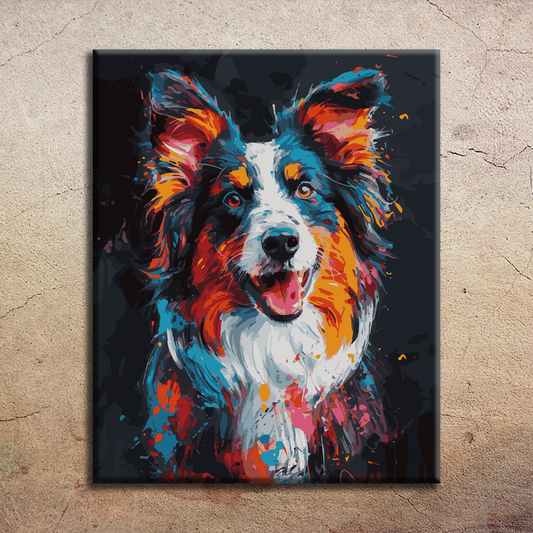 Border Collie. Paint by numbers kit. Premium quality KitArt