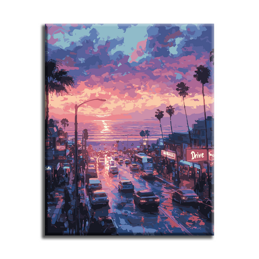 California. Paint by numbers kit. Premium quality KitArt