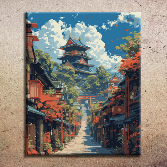 Kyoto. Paint by numbers kit. Premium quality KitArt