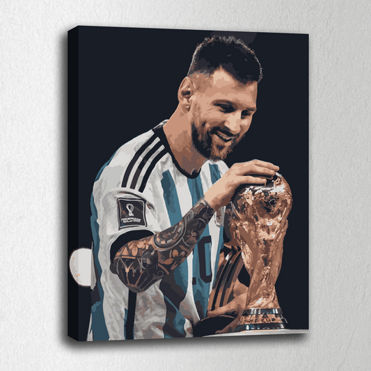 Messi. Paint by numbers kit. Premium quality KitArt